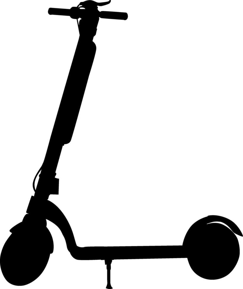 Electric Scooter Silhouette for Urban Commuting vector