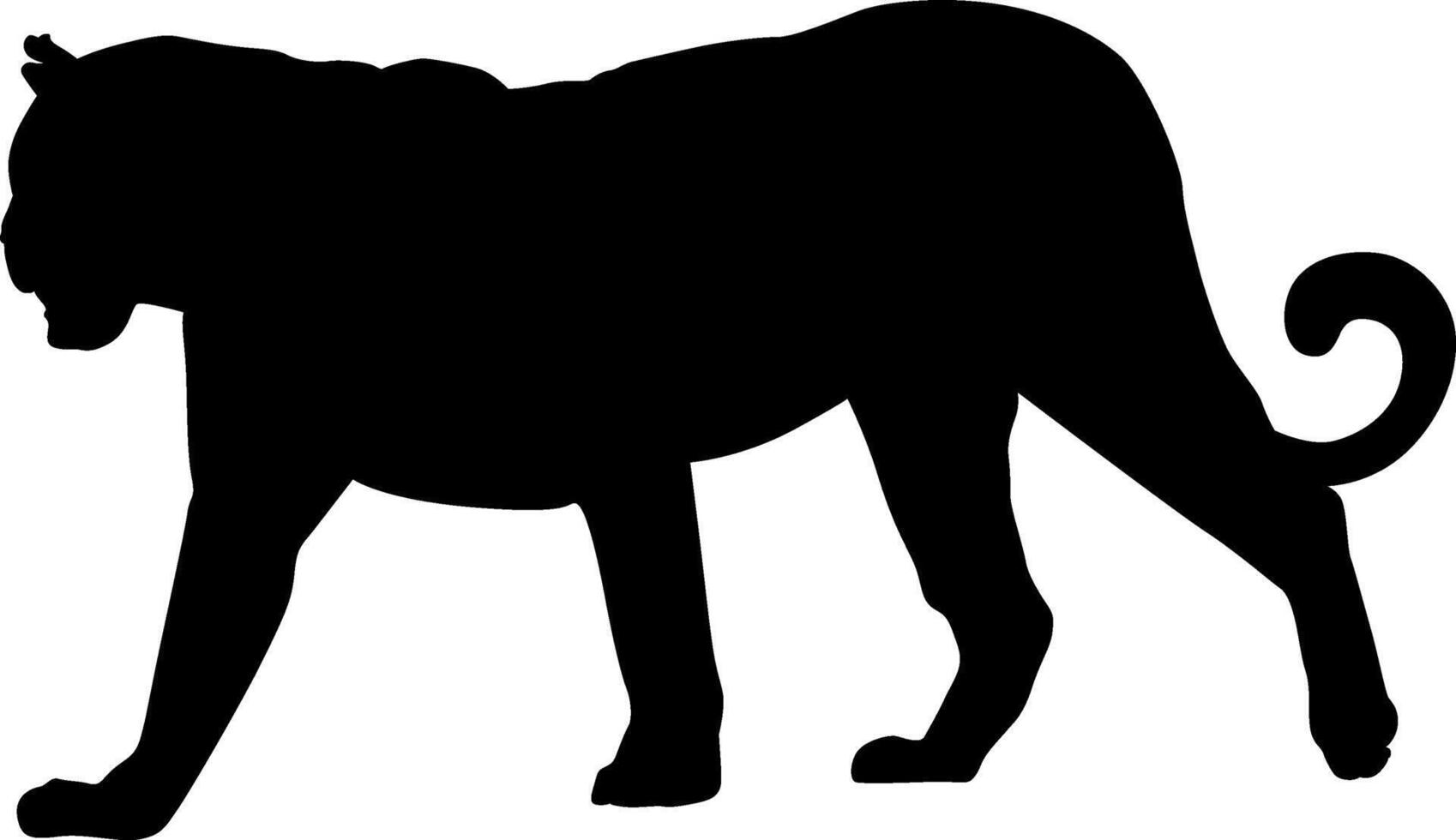 Silhouette of a Black Panther Walking vector