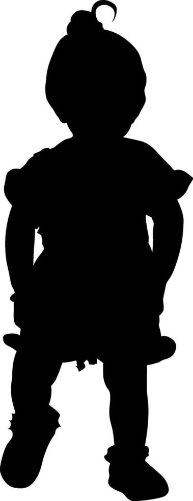 silhouette of a baby walking, isolated vector