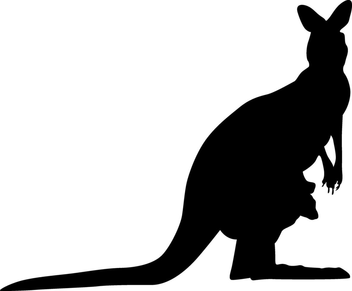 Silhouette of a Kangaroo vector