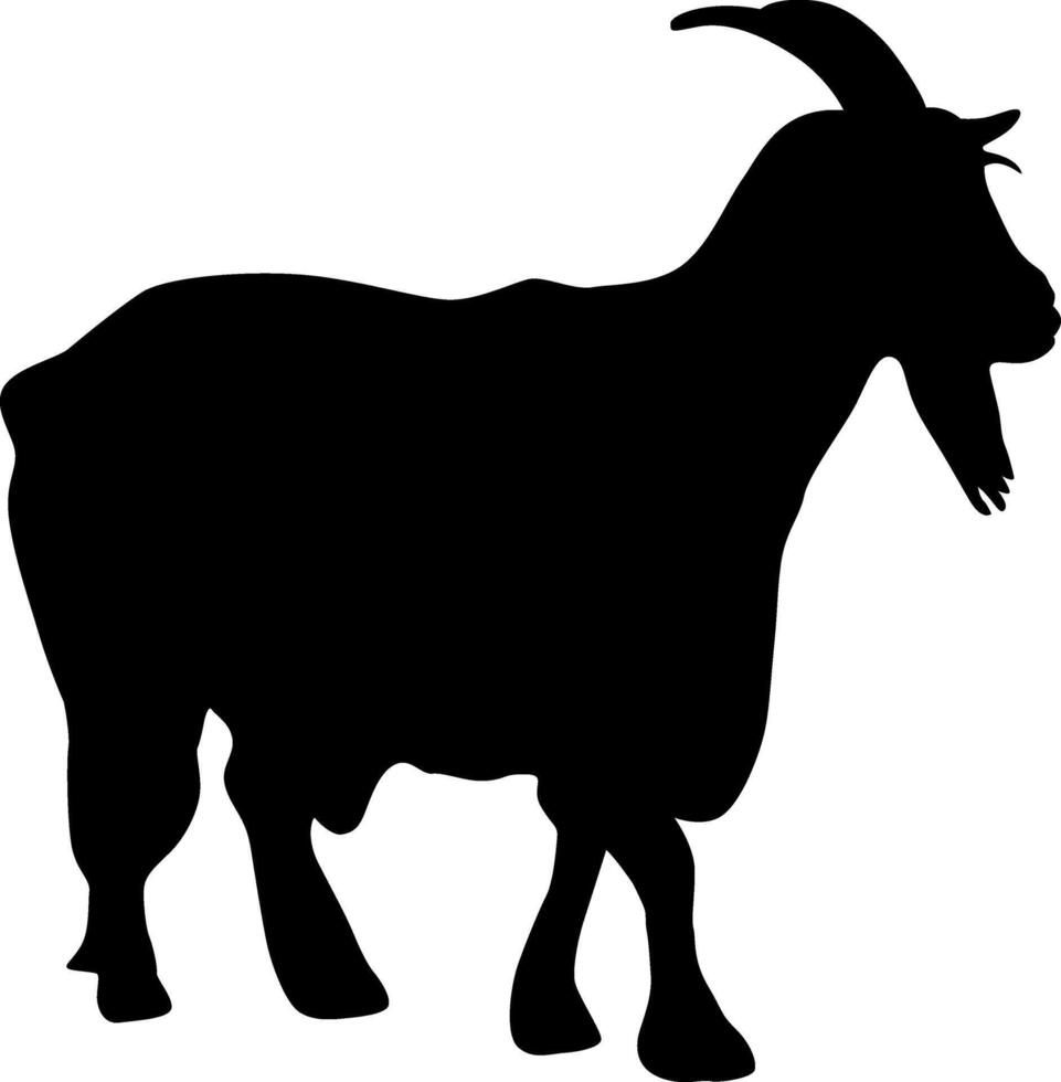 Silhouette of a Goat vector