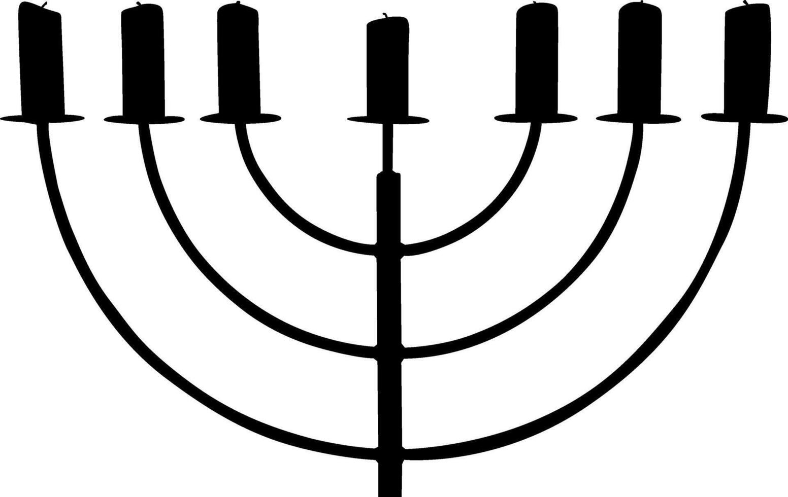 Menorah Silhouette for Hanukkah Celebration vector