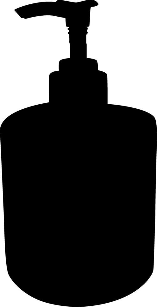 A body lotion in silhouette vector