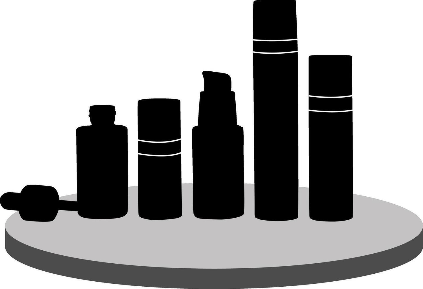 Silhouette a beautiful product on white background vector