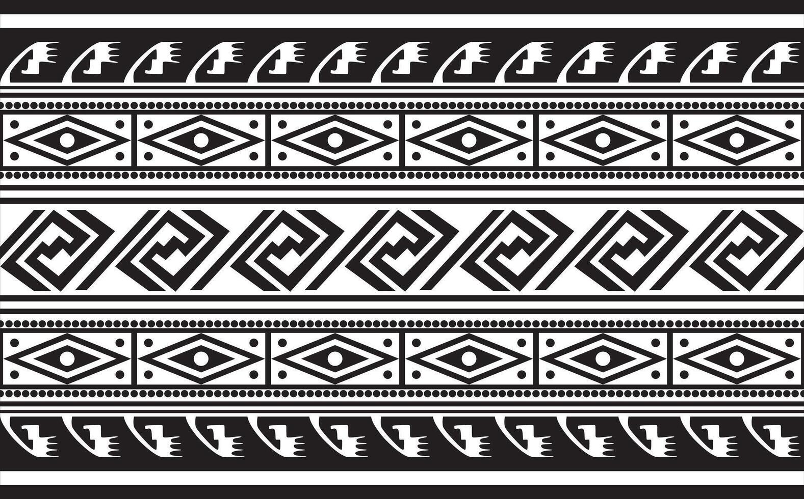 monochrome seamless Native American border. Endless pattern of indigenous peoples of America, Aztec, Mayan, Incas. Native American ornament vector