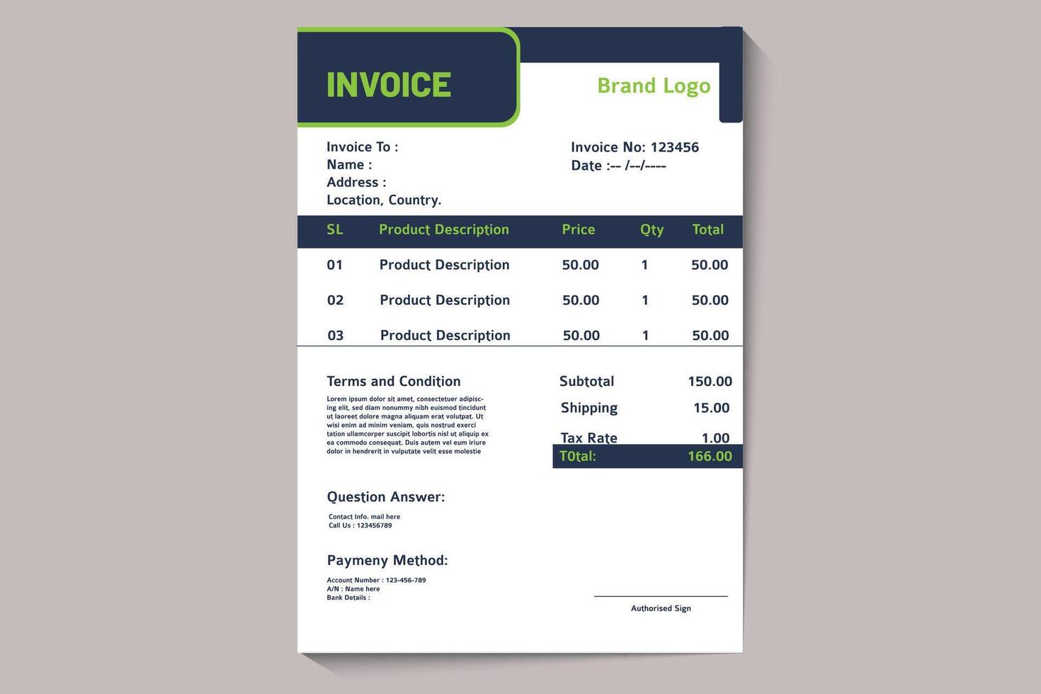 Nice Invoice Design vector