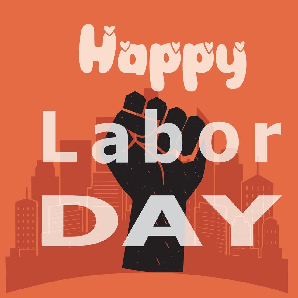 freedom hand symbol for labor day vector