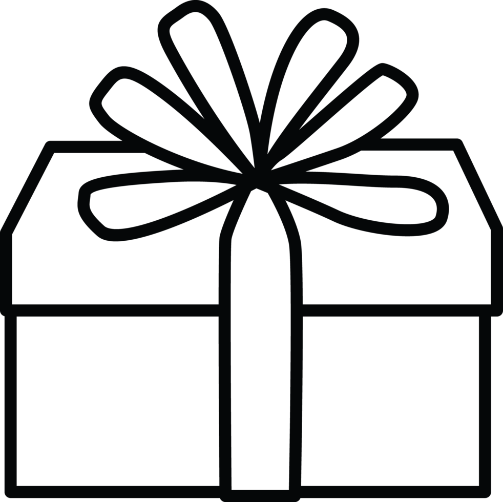 Gift Box with Decorative Ribbon png