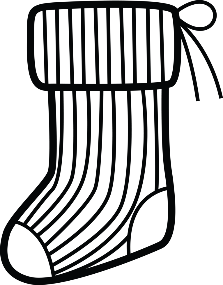 Cozy Holiday Stocking with Knitted Pattern png