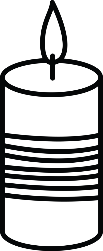 Vertical Christmas Candle with Minimalist Pattern png