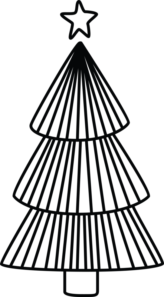 Simple Christmas Tree with Layered Branches png