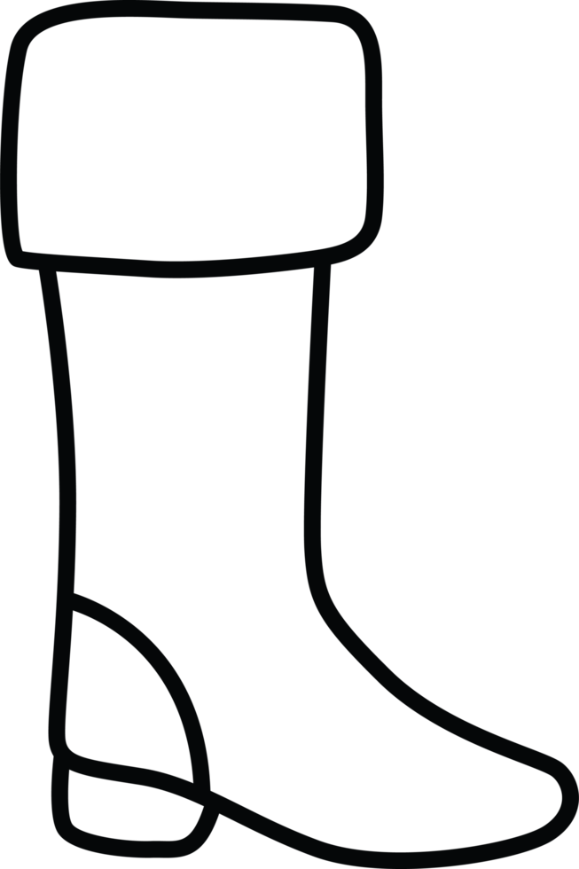 Tall Holiday Sock with Cuff Outline png