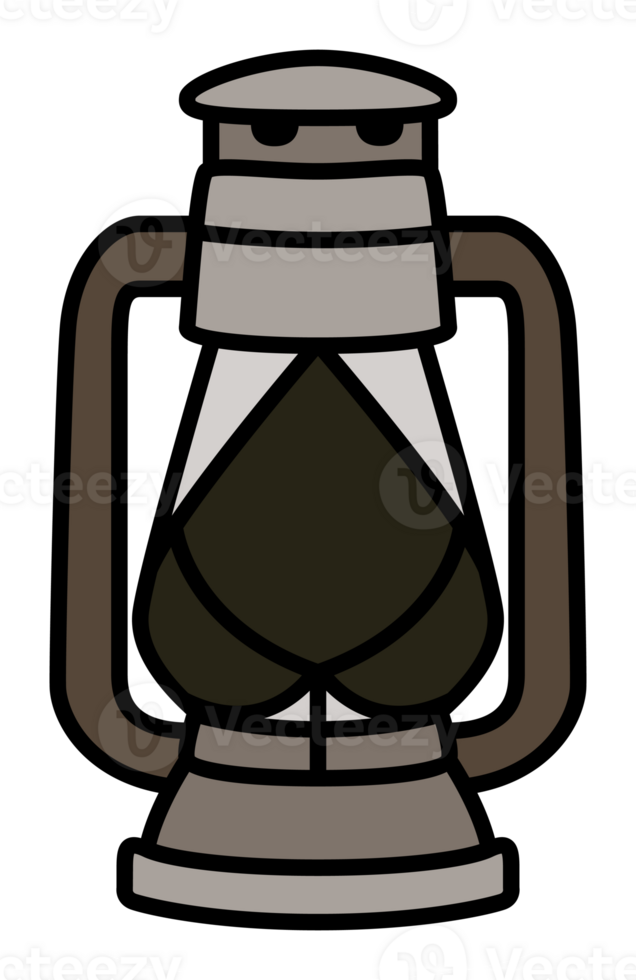 Rustic oil lantern in a vintage style, ideal for cozy, cabin, or camping-themed designs and autumn aesthetics. png