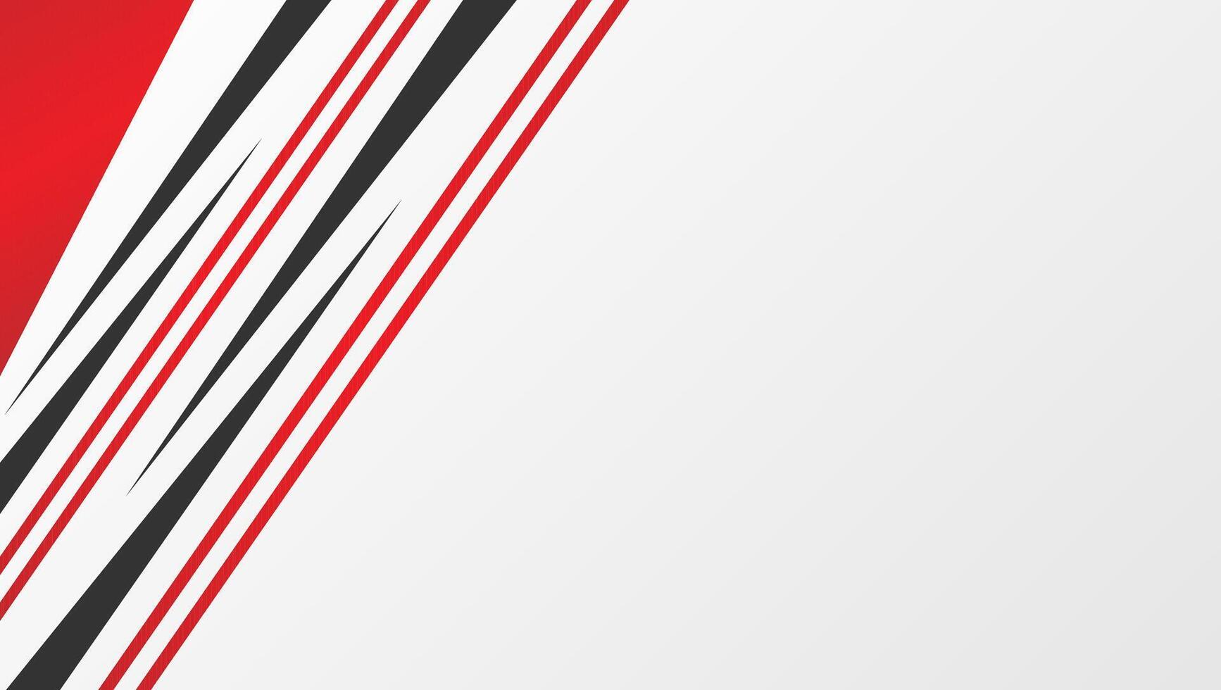 Abstract red and black color lines grey background. Wallpaper design vector