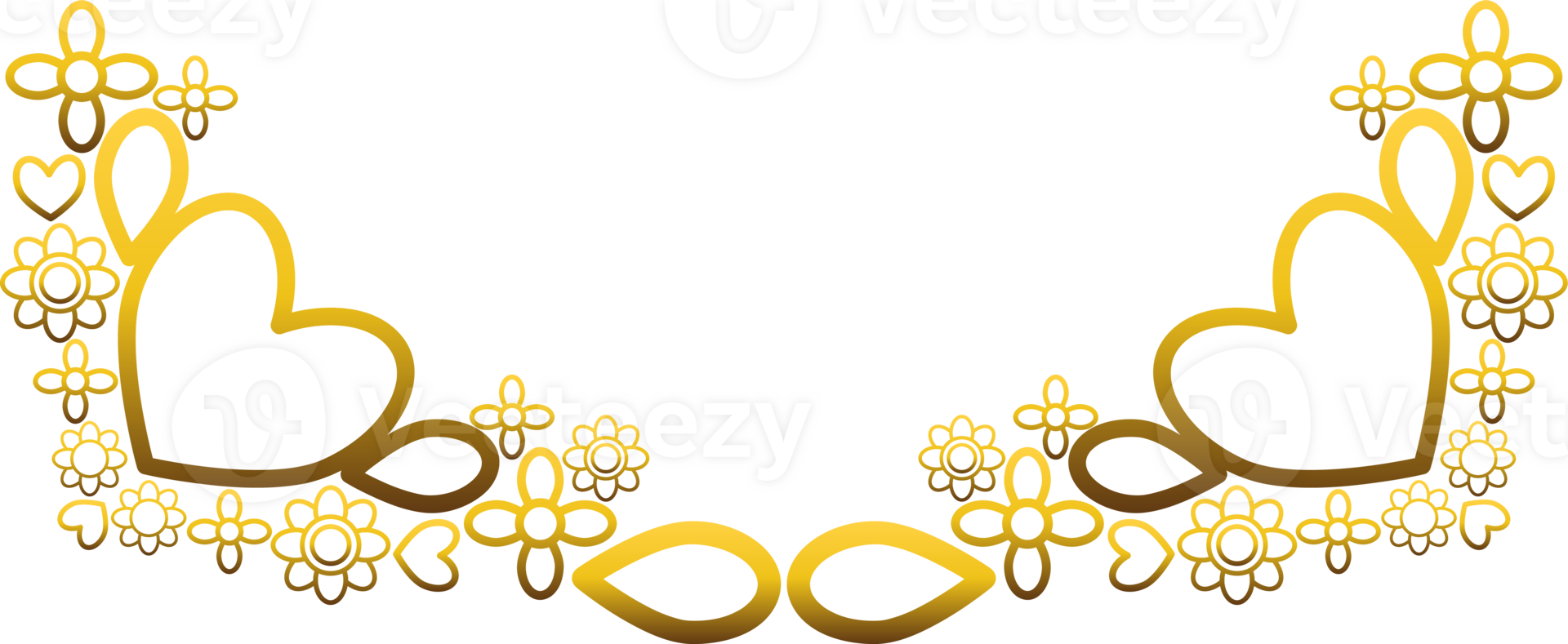 Luxury Gold Flower Frame png