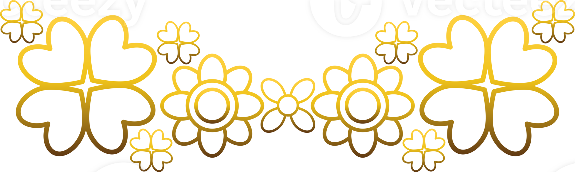 Royal Gold Flower Frame png