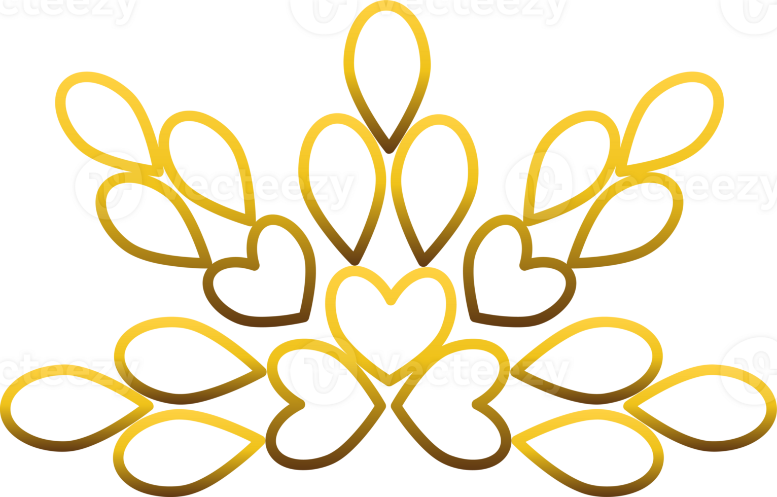 Floral Elegance in Gold Tones png