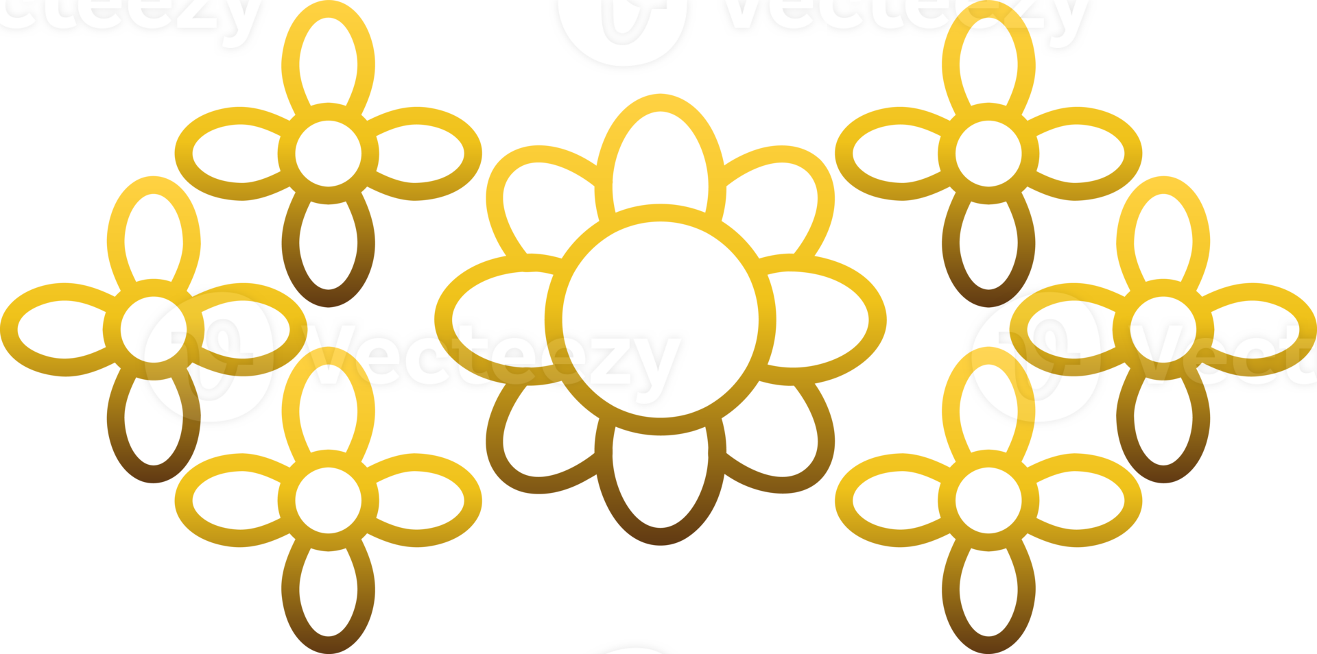 Elegant Botanical Gold Frame png
