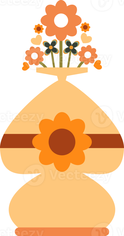 beautiful flower in vase png