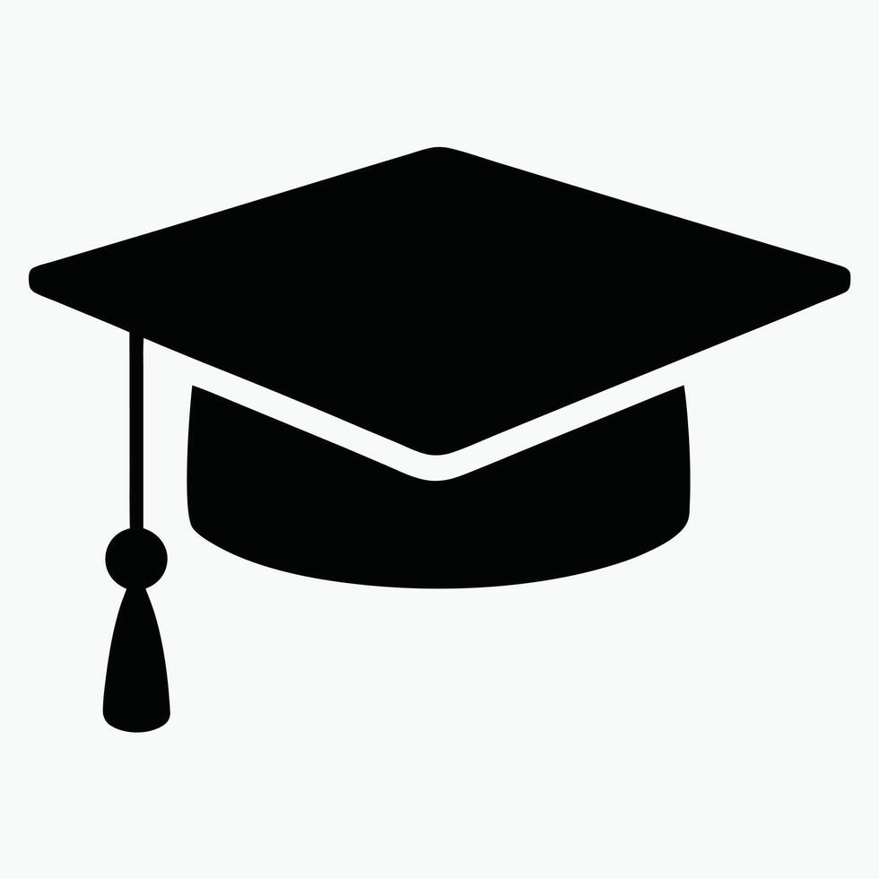 A clean and minimal black silhouette of a cap. vector