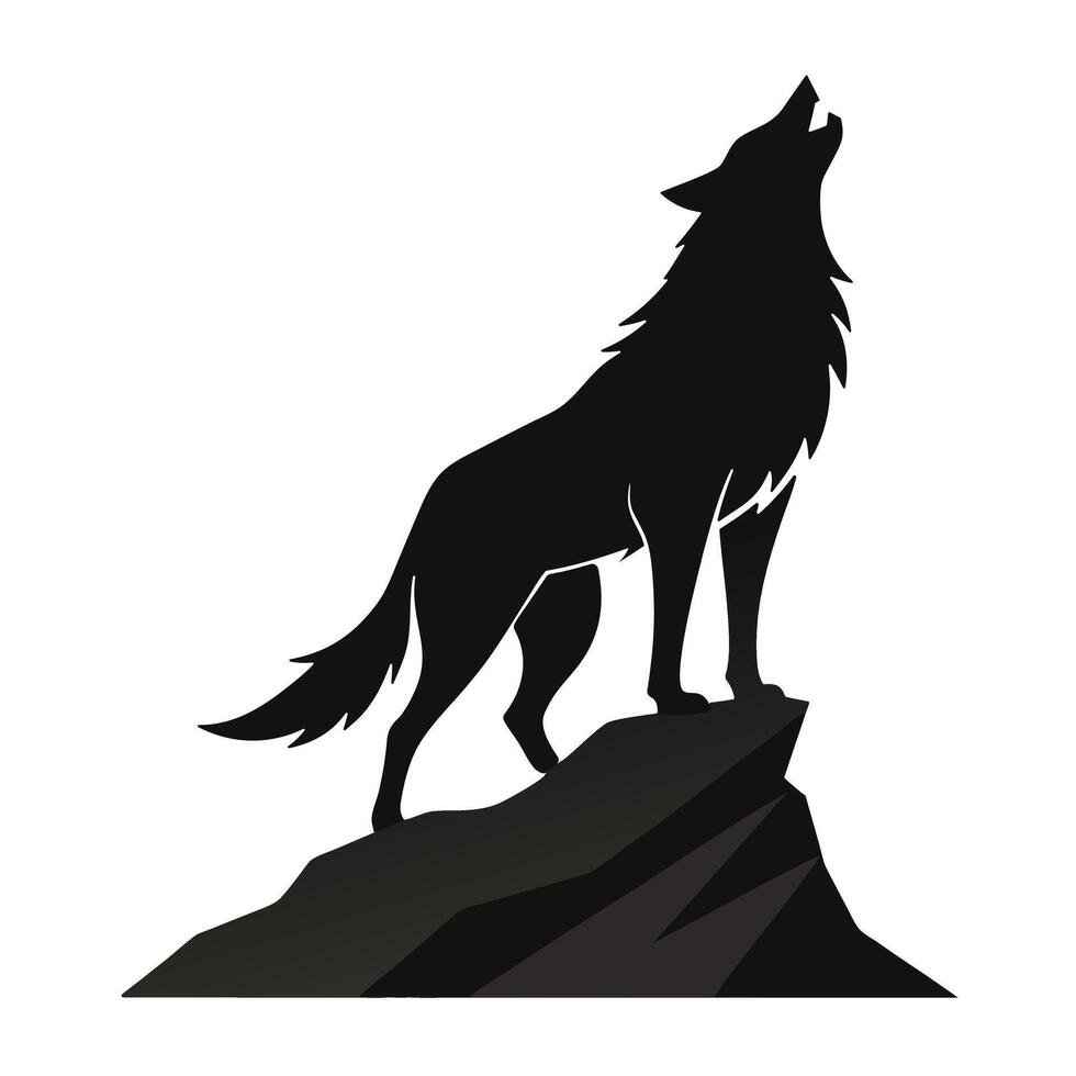 Stylized fox silhouette modern graphic. vector