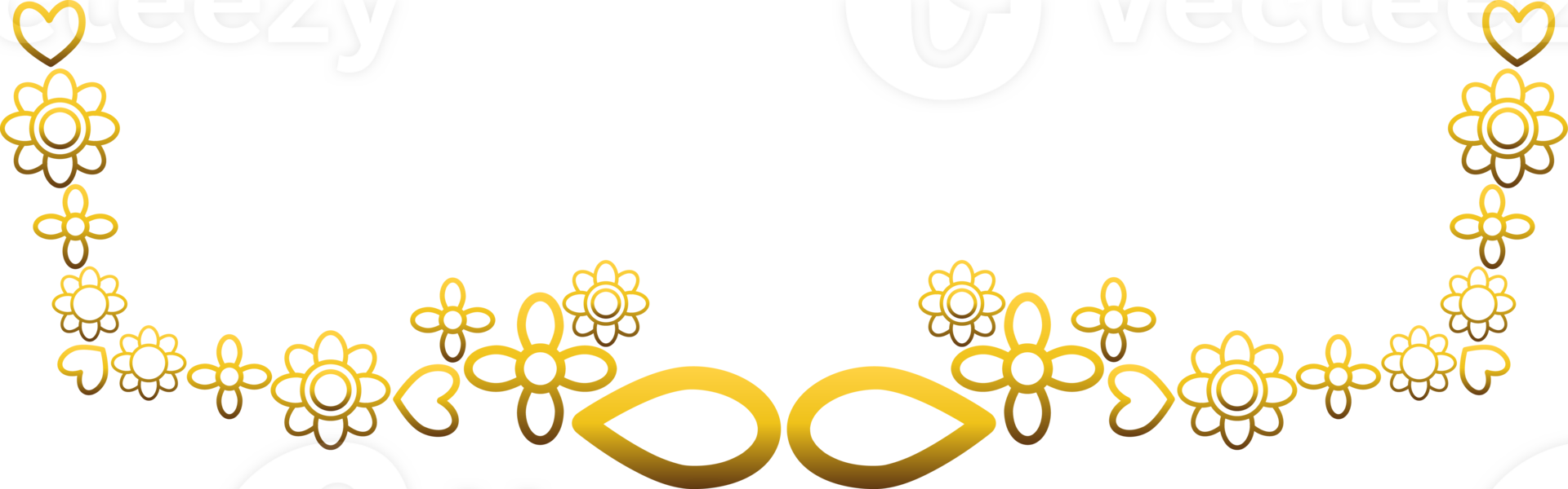 Golden Blossom Border png