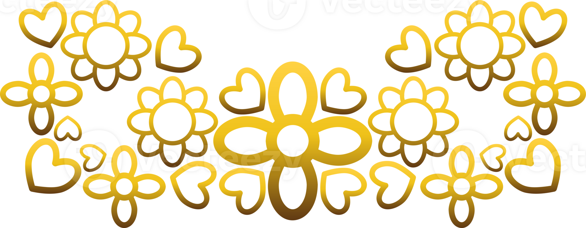 Refined Golden Petal Frame png