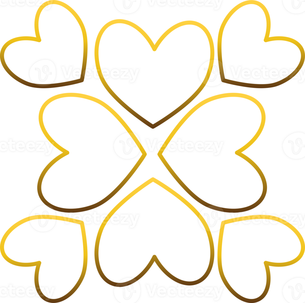 Detailed Golden Botanical Art png