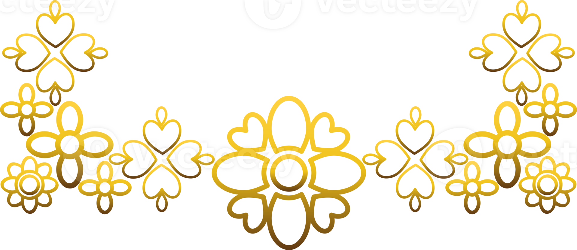 Elegant Wreath in Gold png