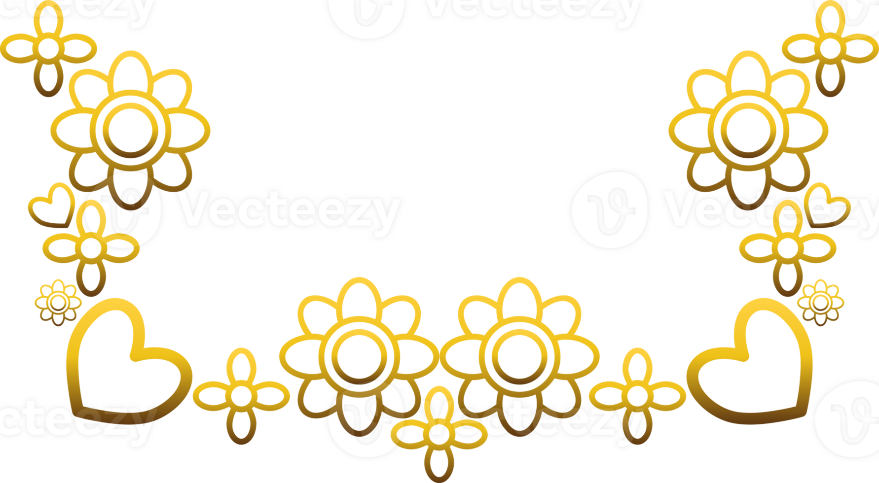 Goldleaf Floral Border png