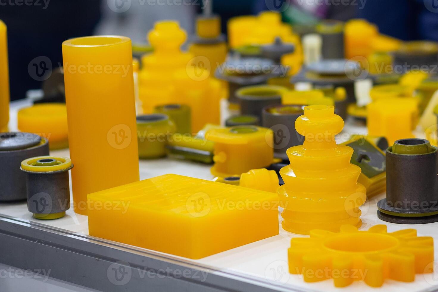 Various products from polyurethane on the exhibition stand photo