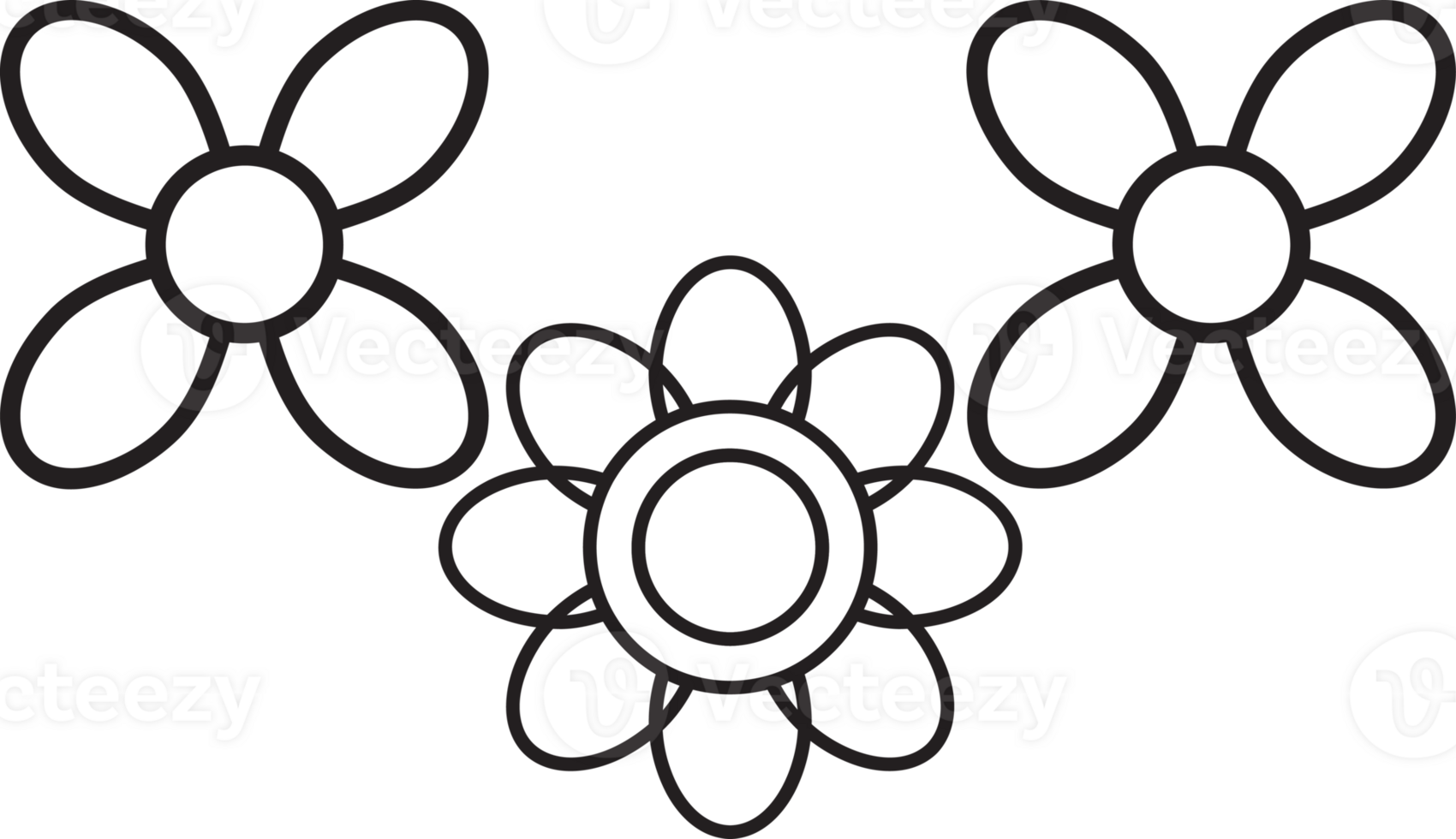 Botanical Flower Frame for Print png