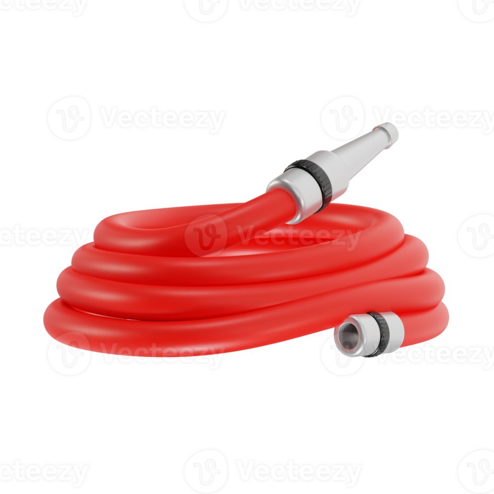 3D Water Hose Model for Gardening and Fire Safety png