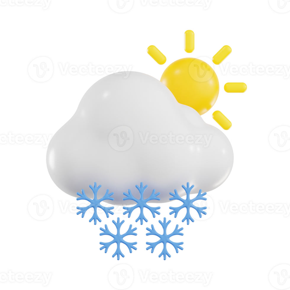 Snowfall with Sunshine on a Clear Day png