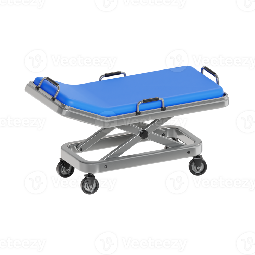 Realistic Medical Stretcher Design for Patient Transport png