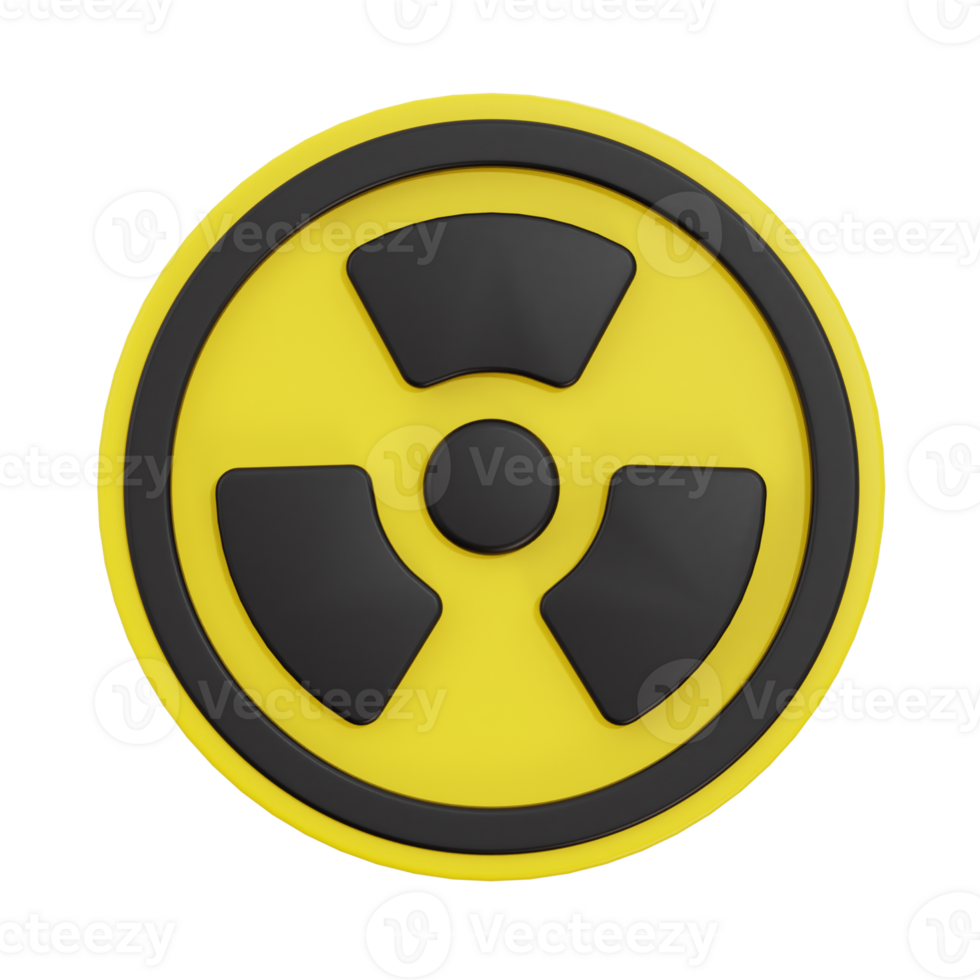 Realistic Radiation Icon for Hazardous Material Warning png