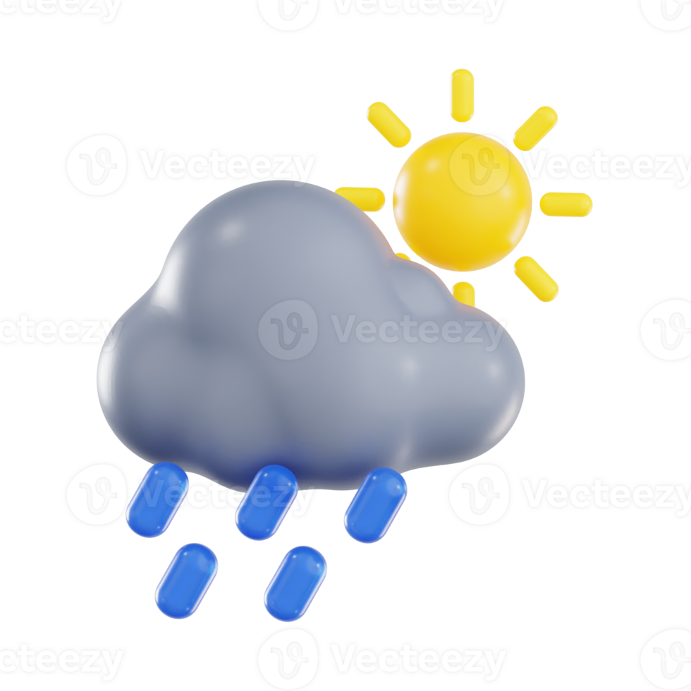 Intense Daytime Rain with Thunderstorm png