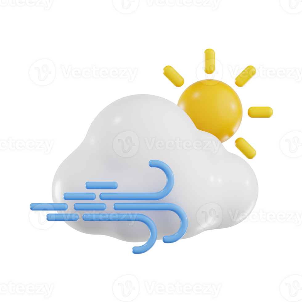 Windy Day with Cloud and Sun in the Sky png