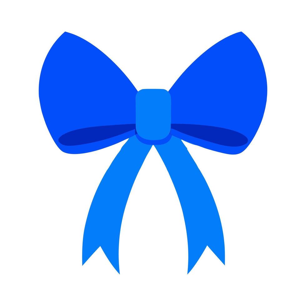 a blue bow on a white background vector