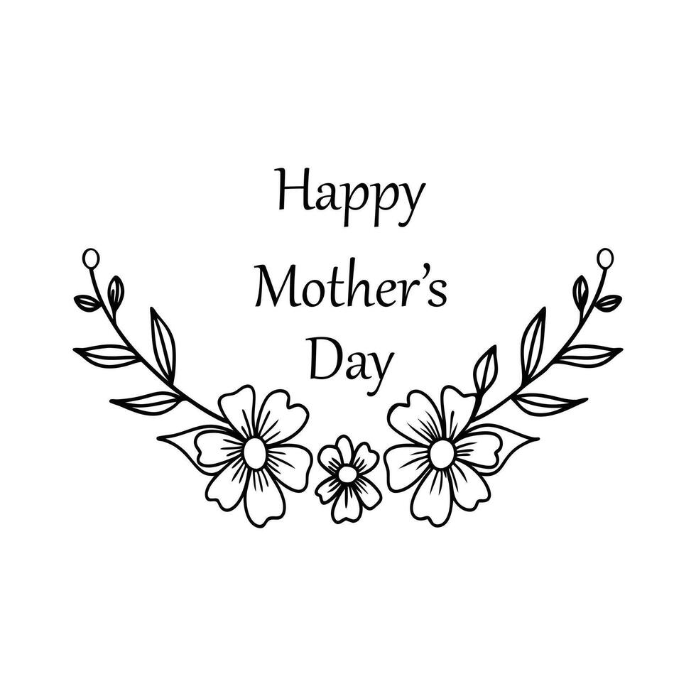 Happy Mother's Day Typography Design vector