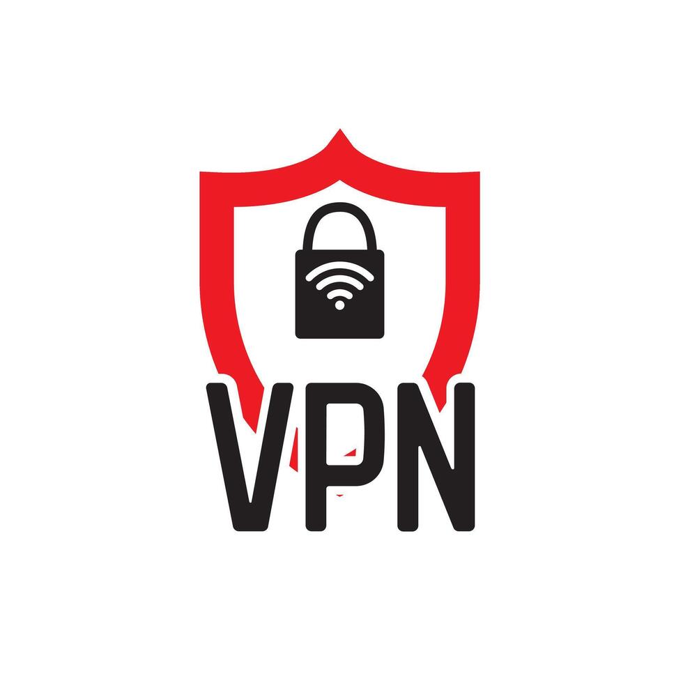 VPN shield icon. Network protection. vector