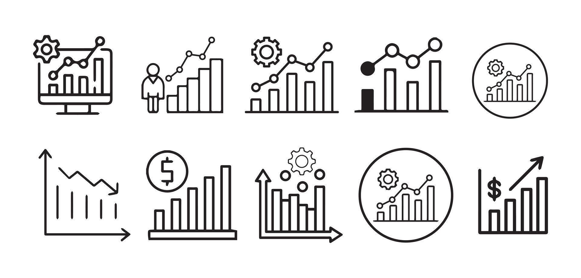 earning growth icon. profit statistics symbol vector