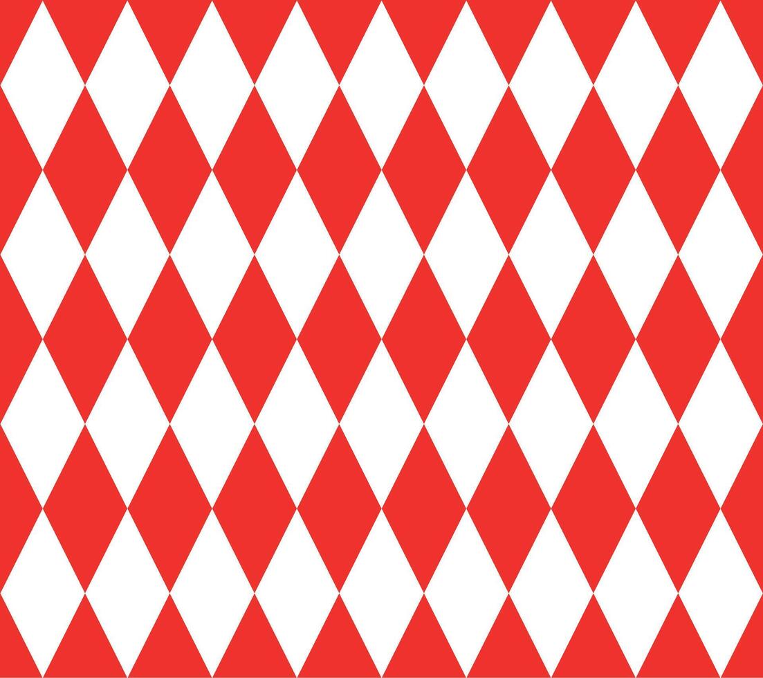 Red and white diamond pattern vector