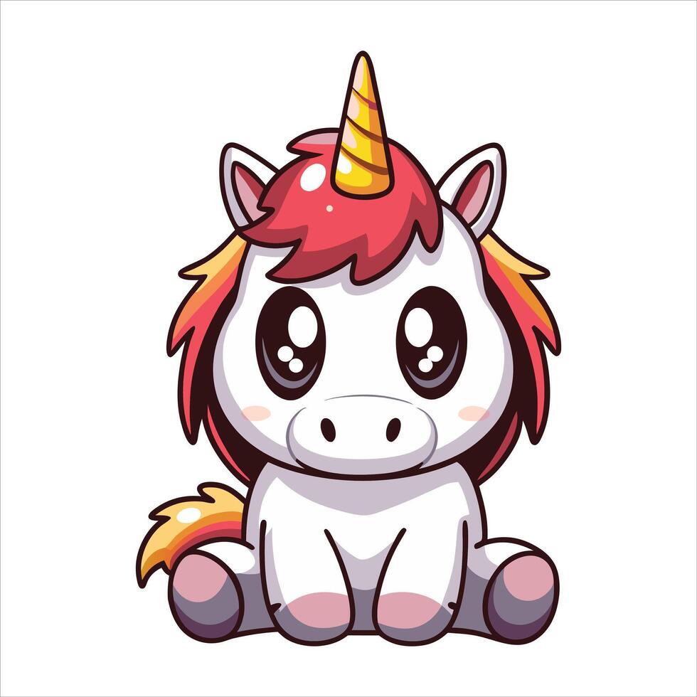 Little Unicorn Dreams vector
