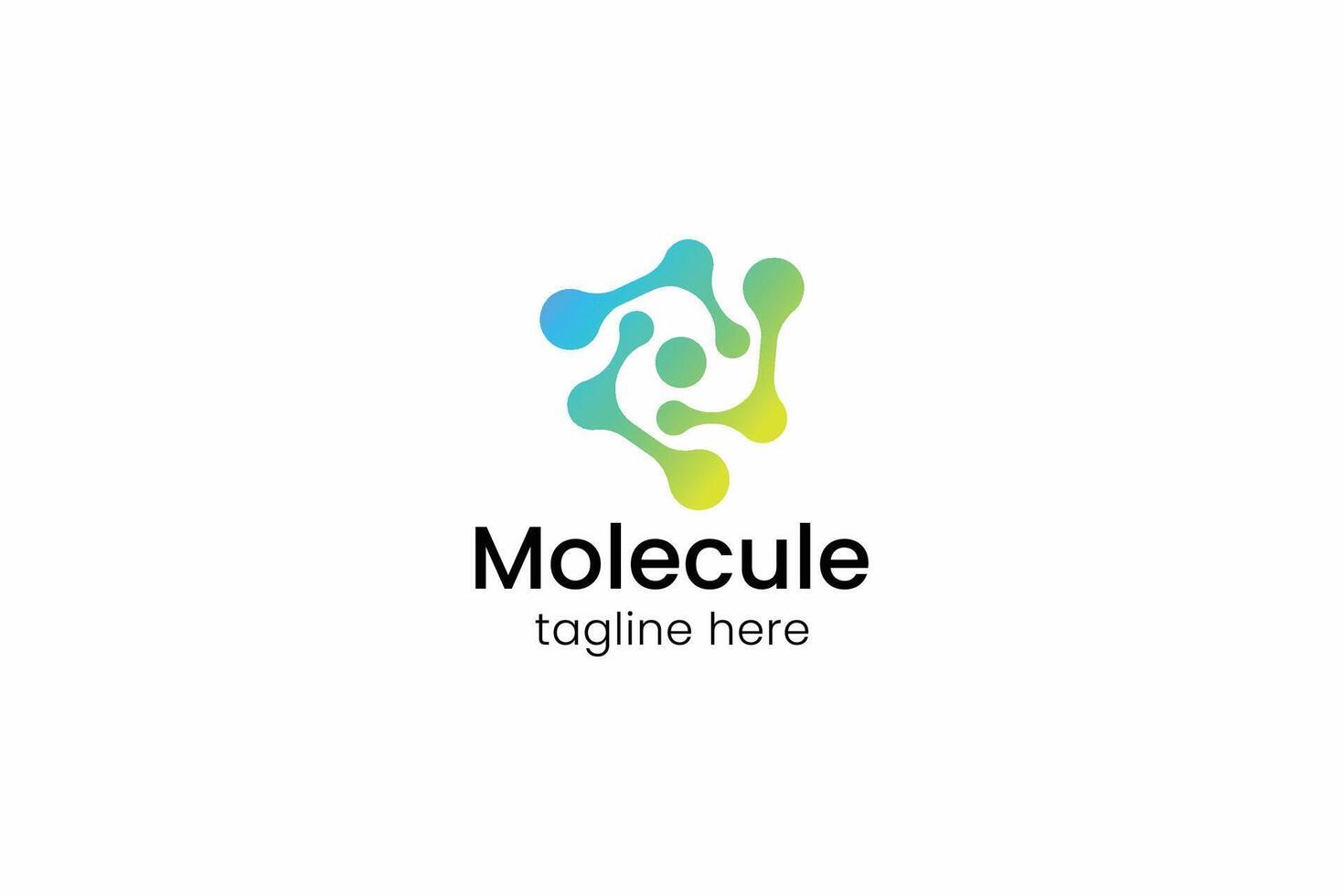 Modern Molecular Science Logo Innovation, Technology, Laboratory and Medical Concepts vector