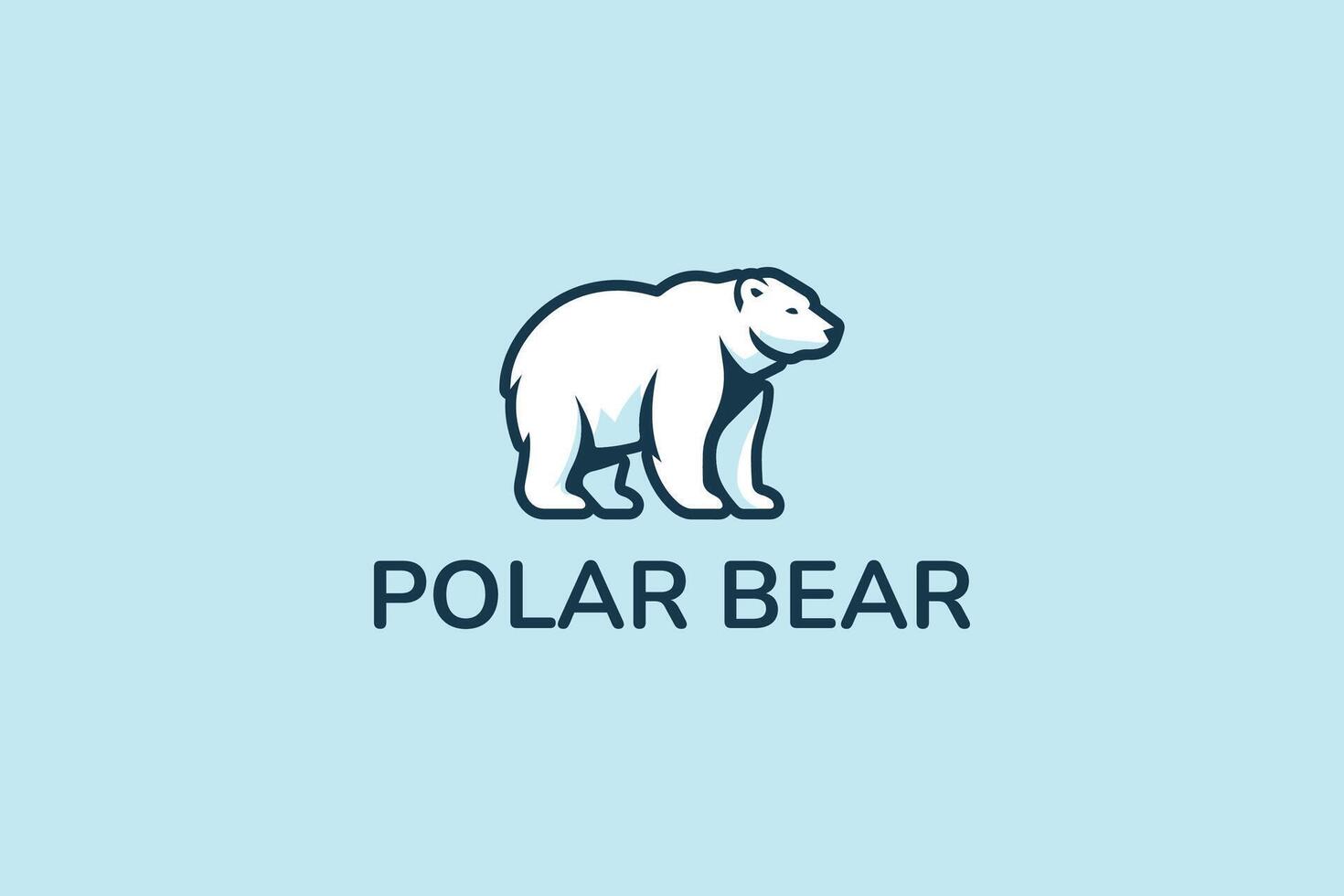 Modern Arctic Polar Bear Logo Bold and Creative Design Concept vector