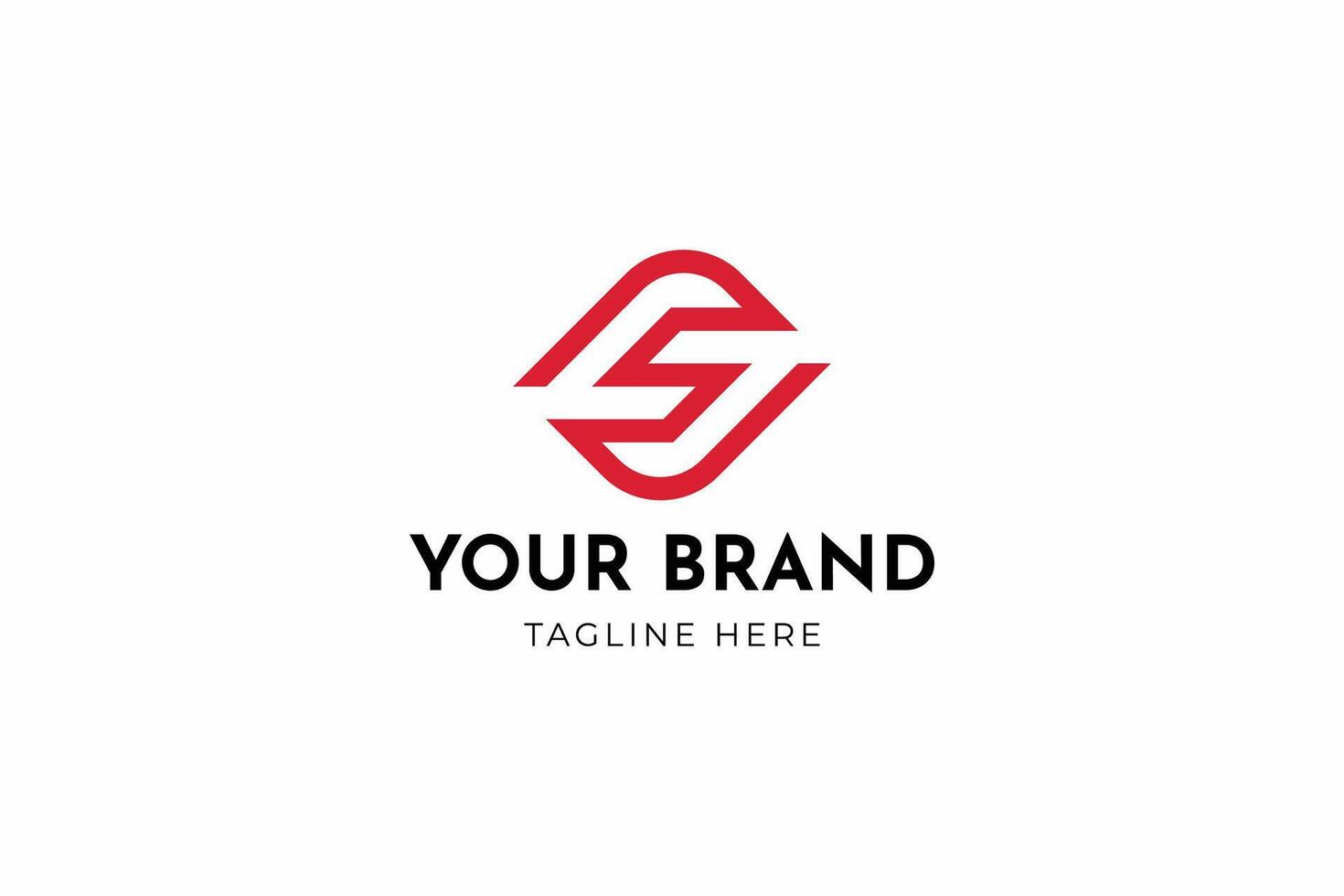 Letter S J Geometric Linear Modern Logo Abstract Letters for Professional Branding and Corporate Identity vector