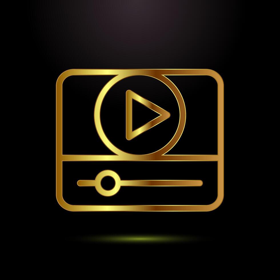 icon design illustration. camera icon, camera symbol in gold color style vector