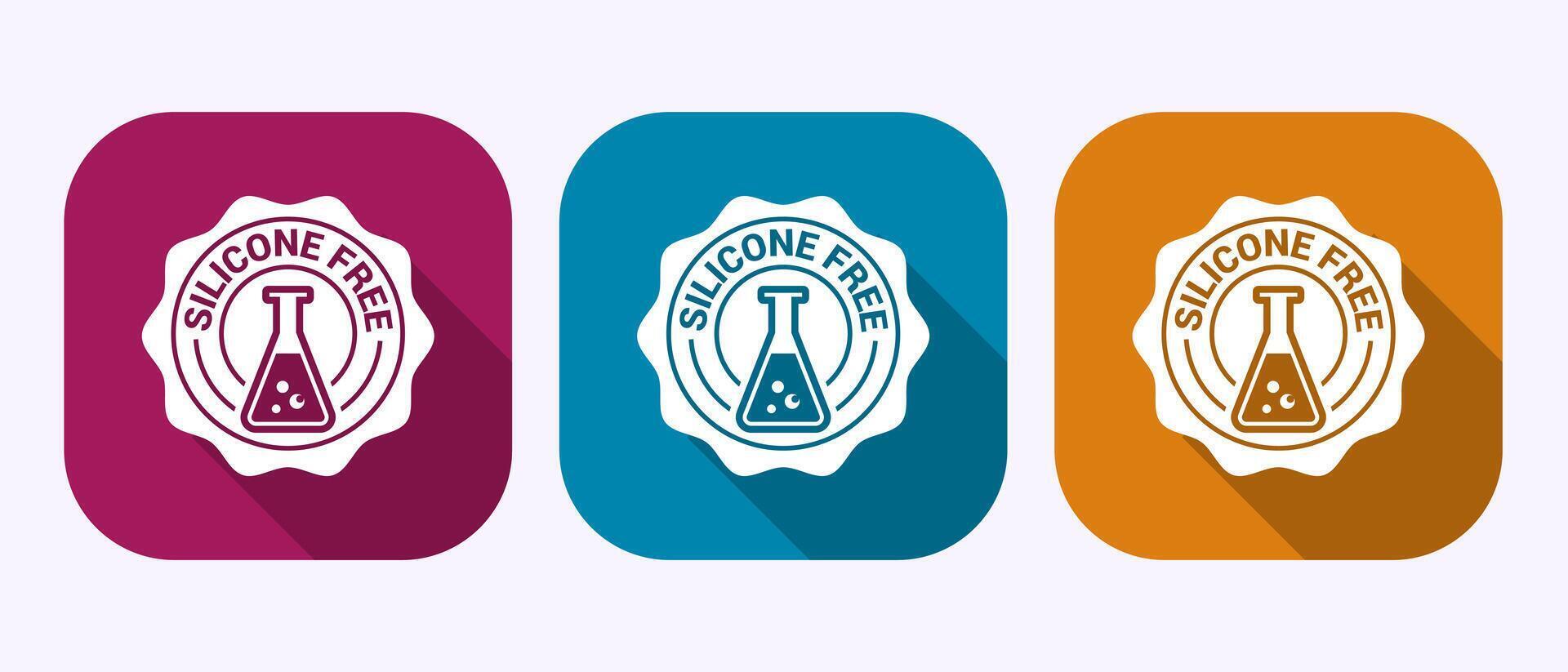 Silicone free icon design, Best Silicone free sign in shadow button design vector