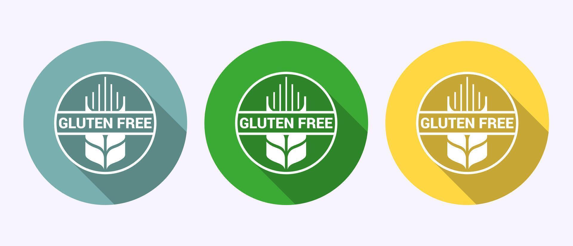 Gluten free icon design illustration, Non gluten food symbol in shadow button design vector